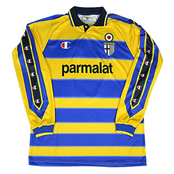 Tailandia Camiseta Parma 1ª ML 1999 2000 Azul Amarillo